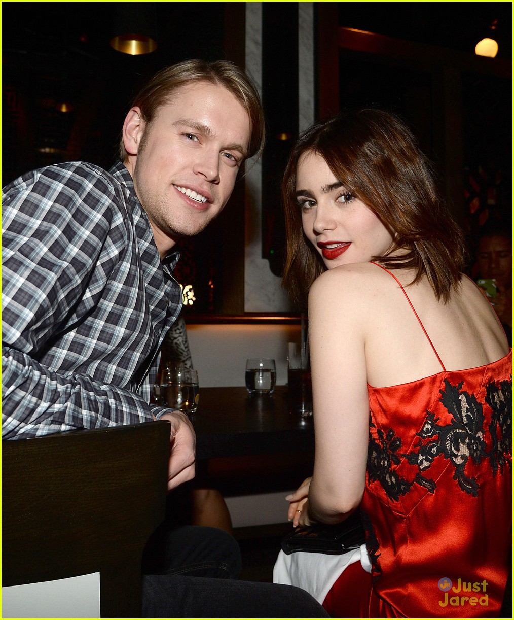 Lily Collins: Flaunt Magazine Party with Chord Overstreet | Photo ...