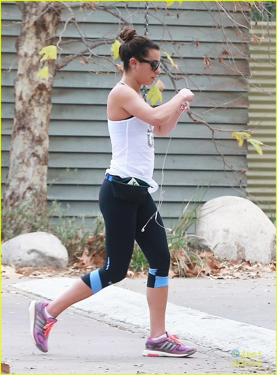 Full Sized Photo of lea michele coldwater canyon hike before glee