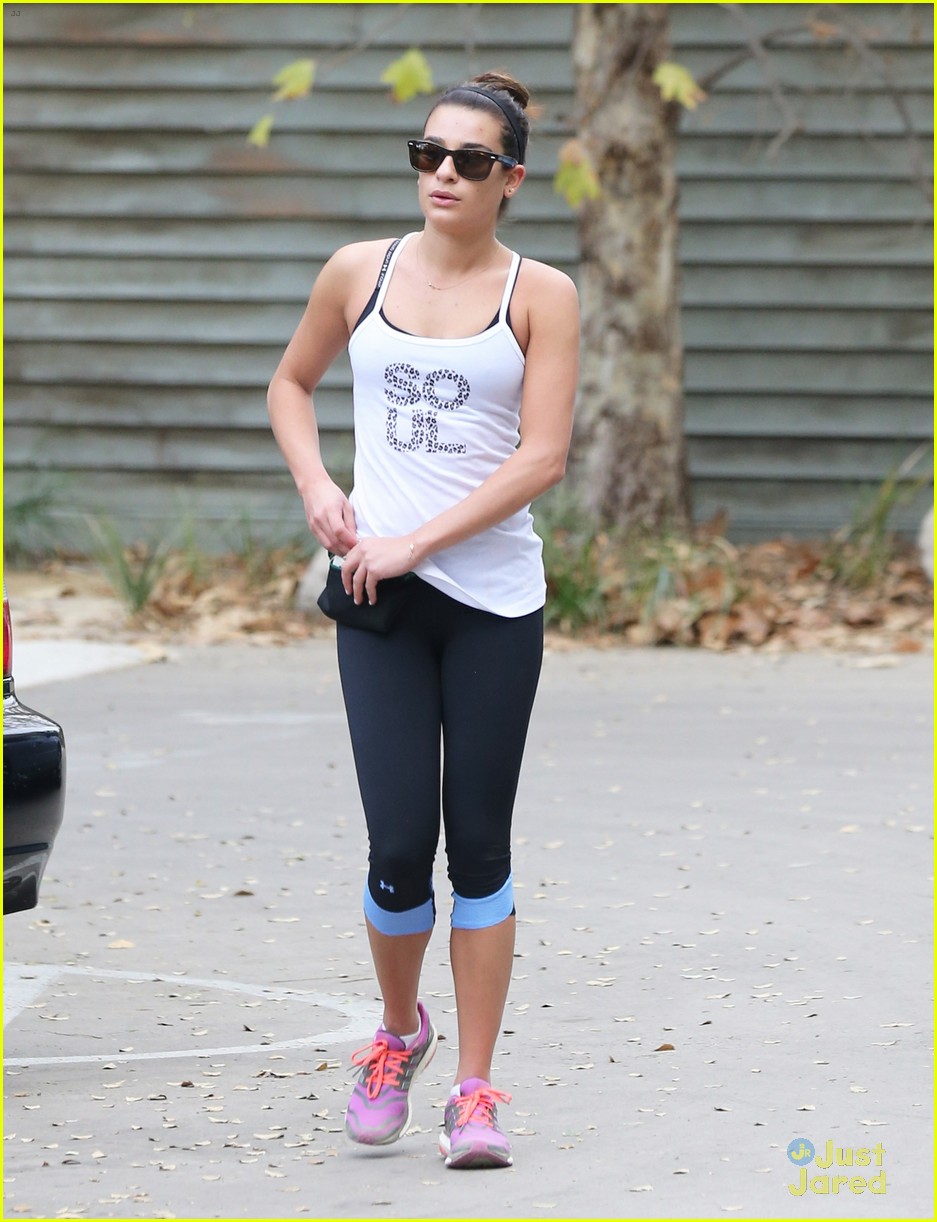 Full Sized Photo of lea michele coldwater canyon hike before glee