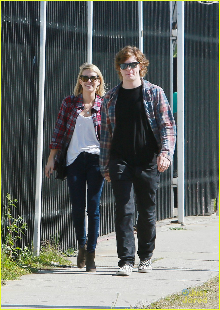 Full Sized Photo of emma roberts evan peters birthday lunch 08 | Emma