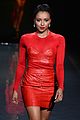 kat graham ireland baldwin red dress fashion show 2014 03
