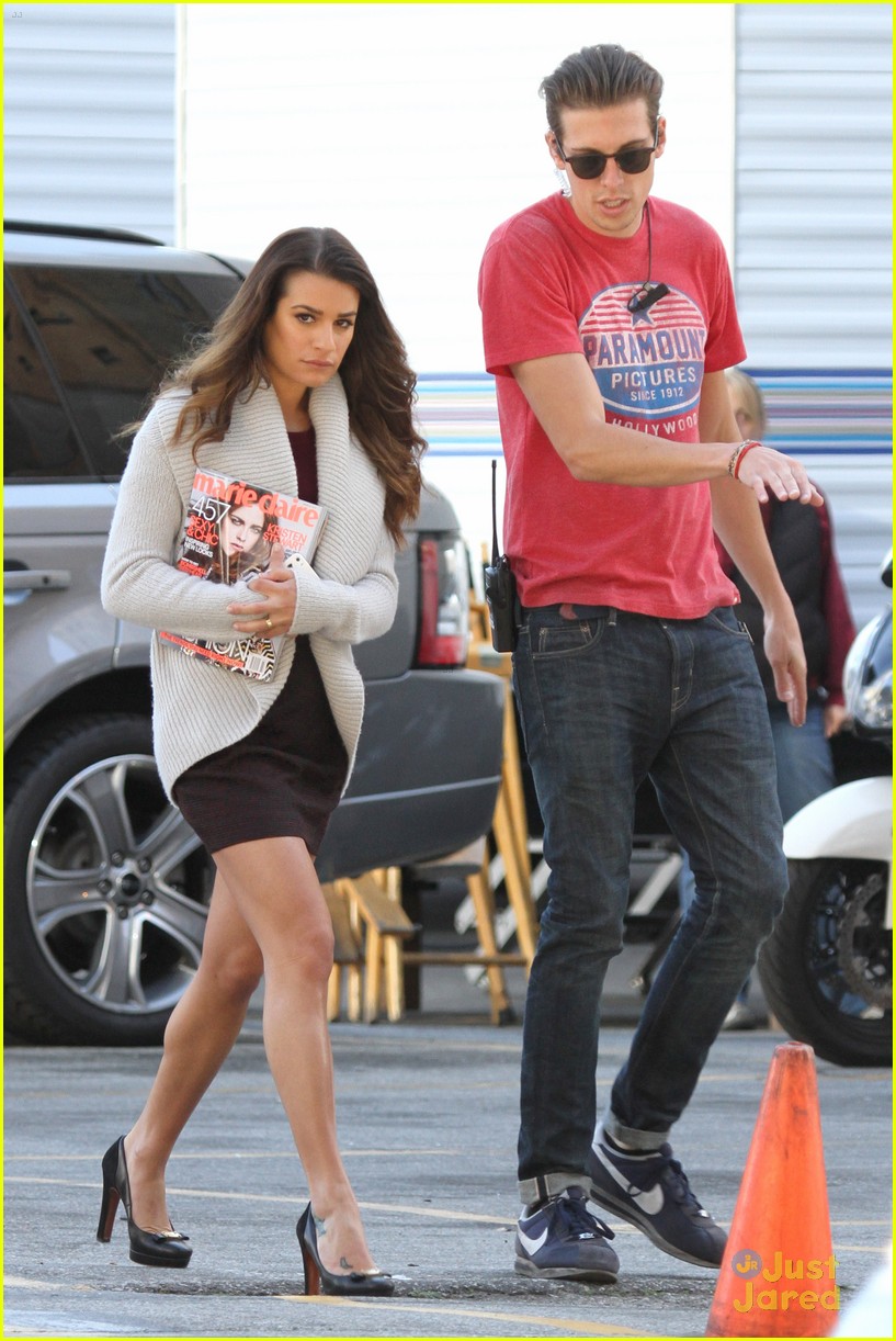 Lea Michele Marie Claire Reader On Glee Set Photo 646116 Photo Gallery Just Jared Jr
