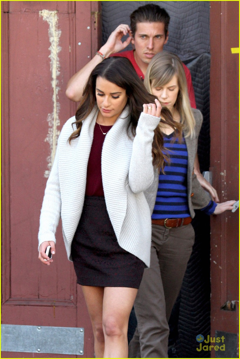 Lea Michele Marie Claire Reader On Glee Set Photo 646125 Photo Gallery Just Jared Jr
