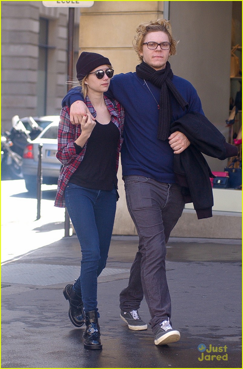 Emma Roberts & Evan Peters: Paris Stroll Ahead of Dior Fashion Show ...