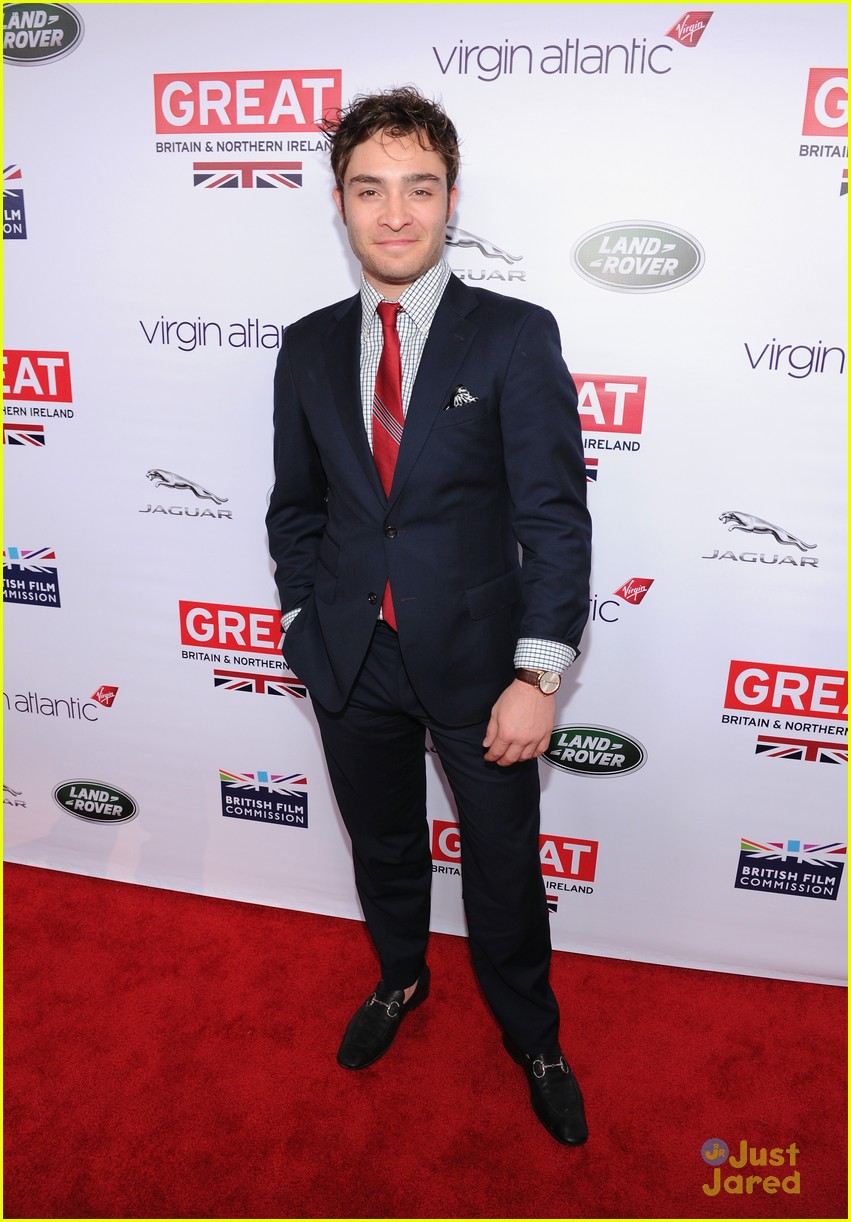 Emma Rigby & Ed Westwick: GREAT British Oscar Reception 2014 | Photo