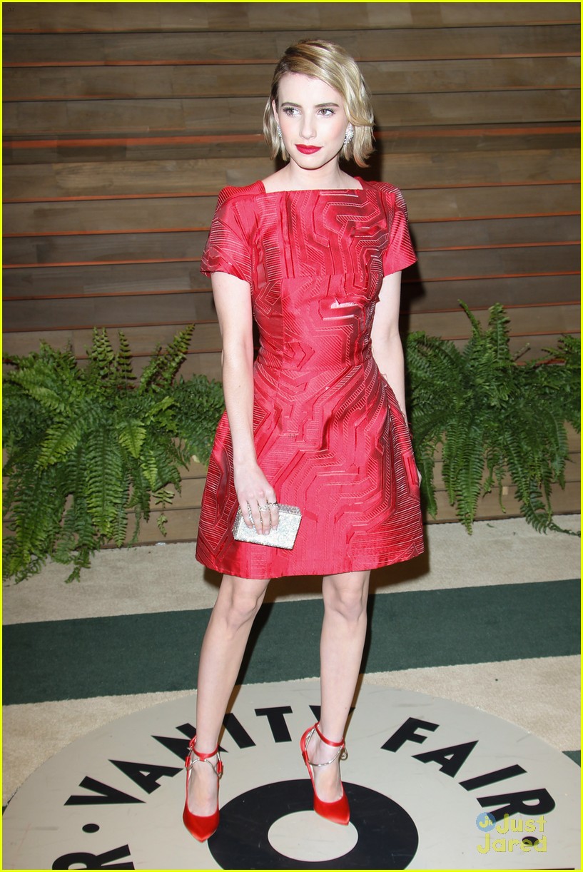 Full Sized Photo of emma roberts evan peters vanity fair oscars party