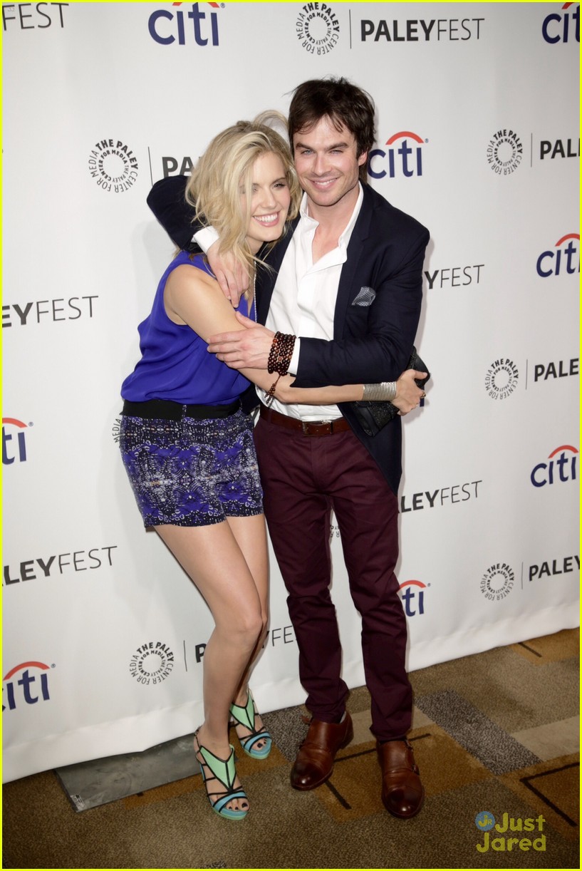 Full Sized Photo of ian somerhalder maggie grace lost reunion 02 Ian