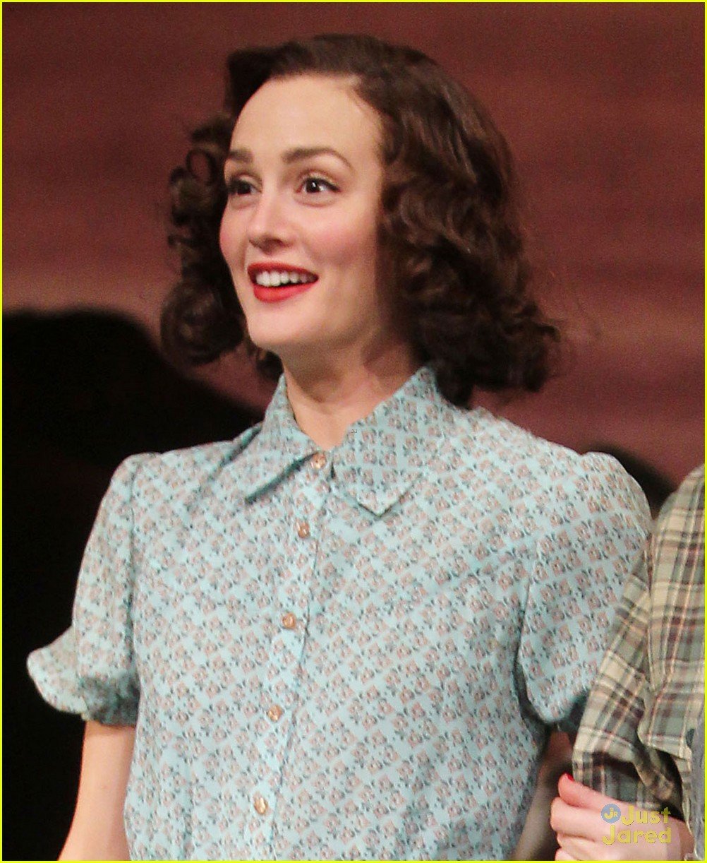 Full Sized Photo of leighton meester previews of mice men broadway 10 ...