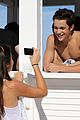 austin mahone shirtless beachside selfies with fans 13