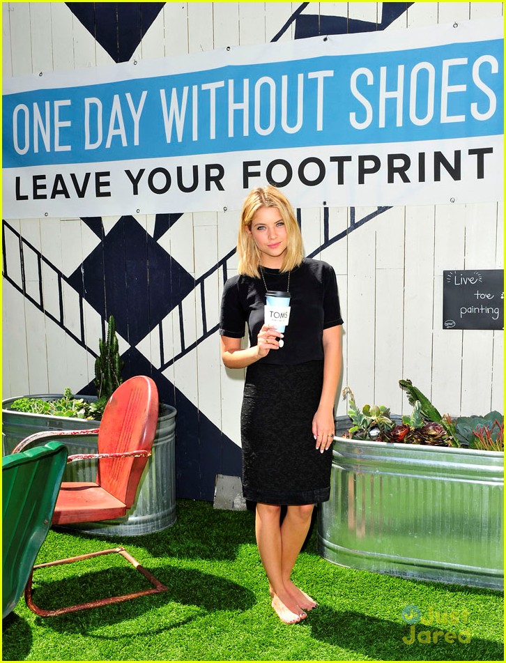 Full Sized Photo of ashley benson toms day without shoes 04 | Ashley