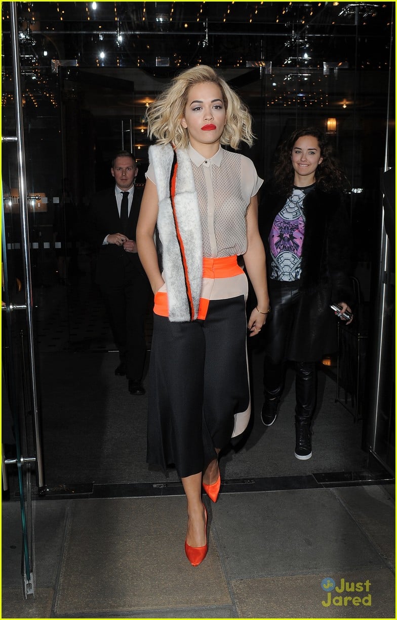 Rita Ora Goes For Fringe & Fur at the Glamour of Italian Fashion