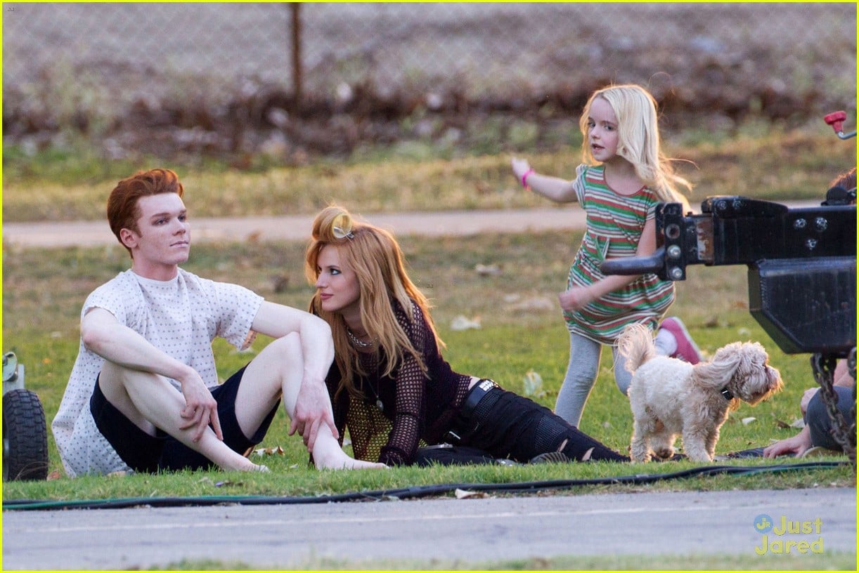 Full Sized Photo of bella thorne cameron monaghan get silly amityville