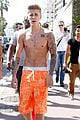 justin bieber continues going shirtless cannes 01