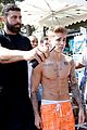 justin bieber continues going shirtless cannes 21