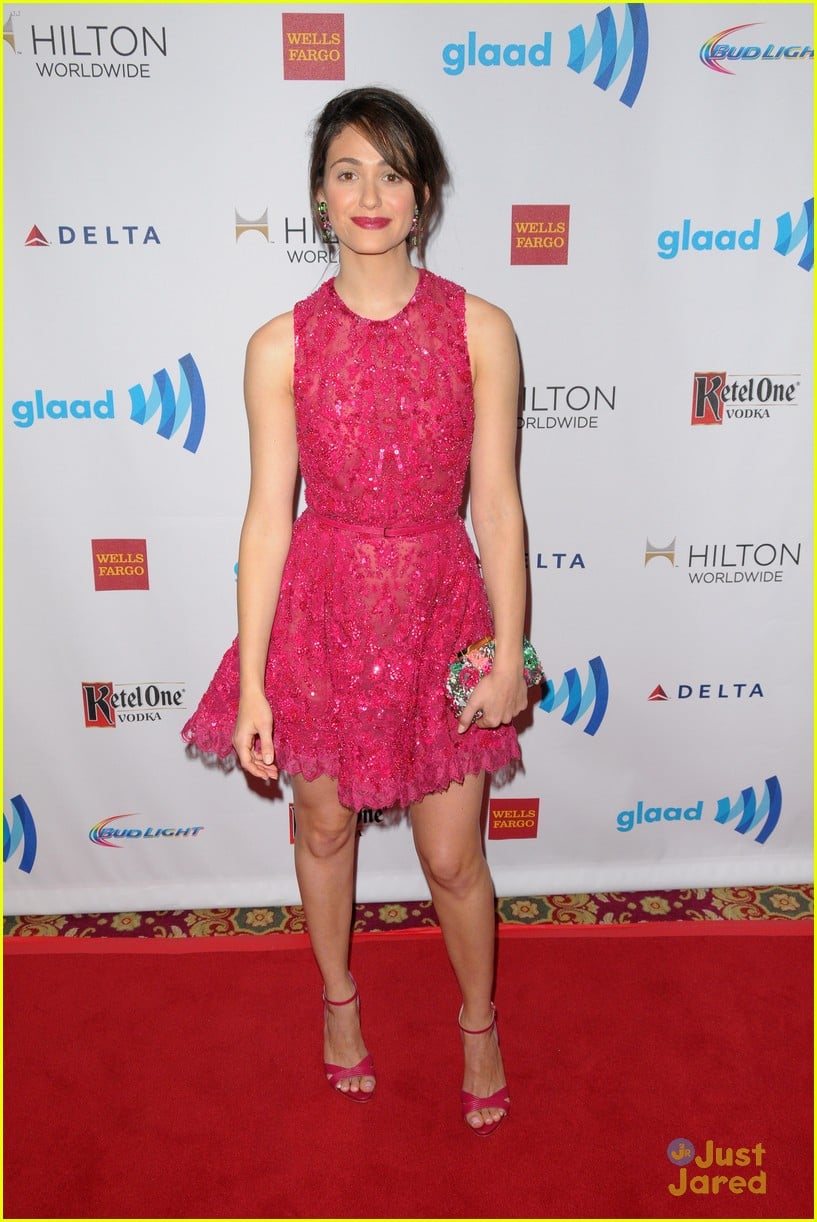 Emmy Rossum & Kacey Musgraves: Pink Ladies at GLAAD Media Awards 2014