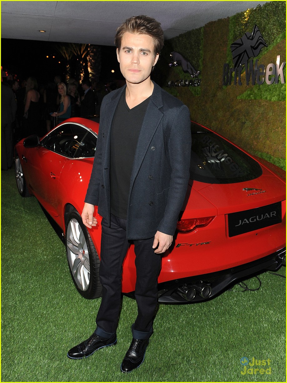 Full Sized Photo of paul wesley ethan peck jaguar event 01 | Paul