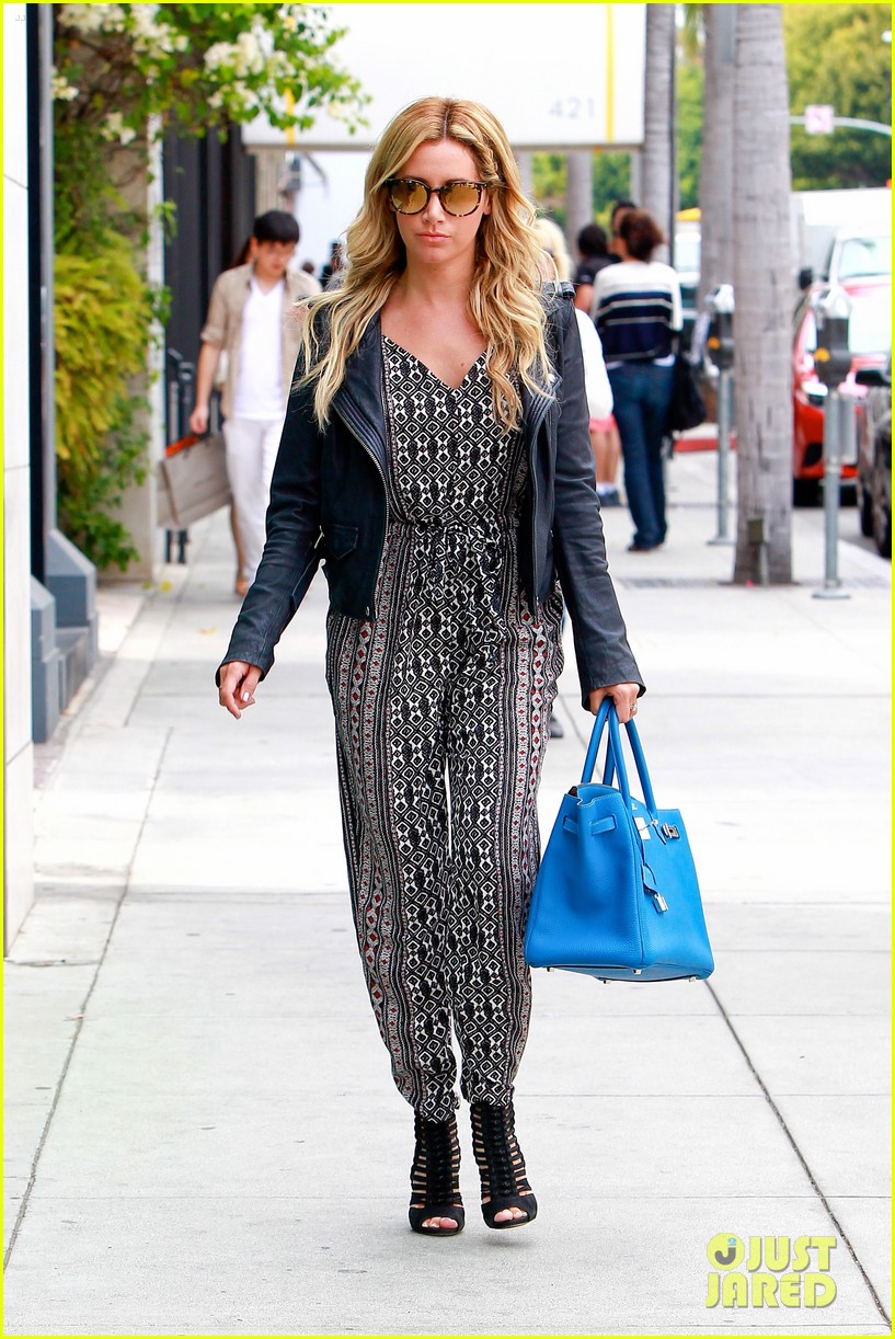Ashley Tisdale Brings Birkin Bag For Beverly Hills Shopping Trip