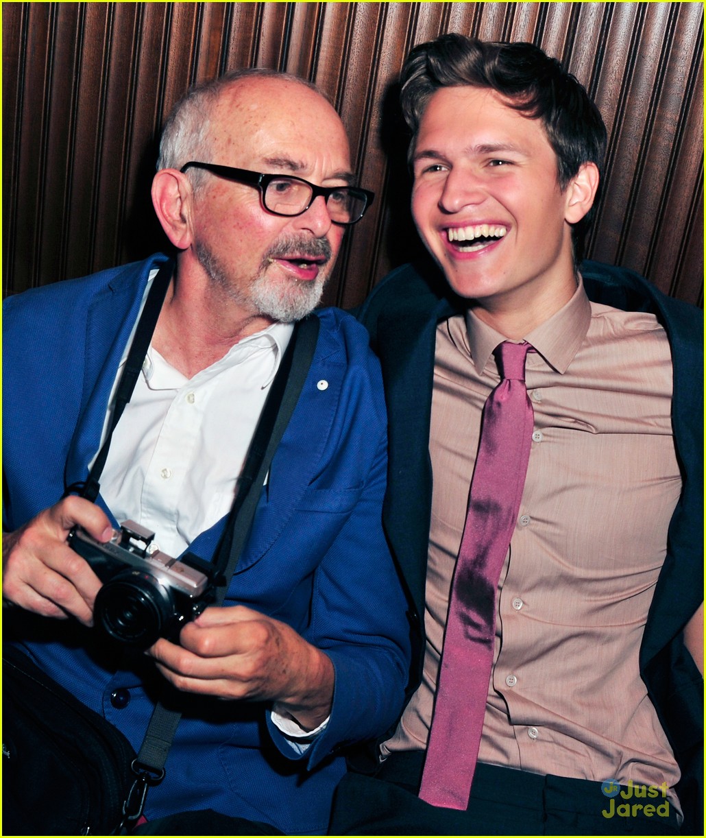 ansel elgort dad tfios premiere party 03