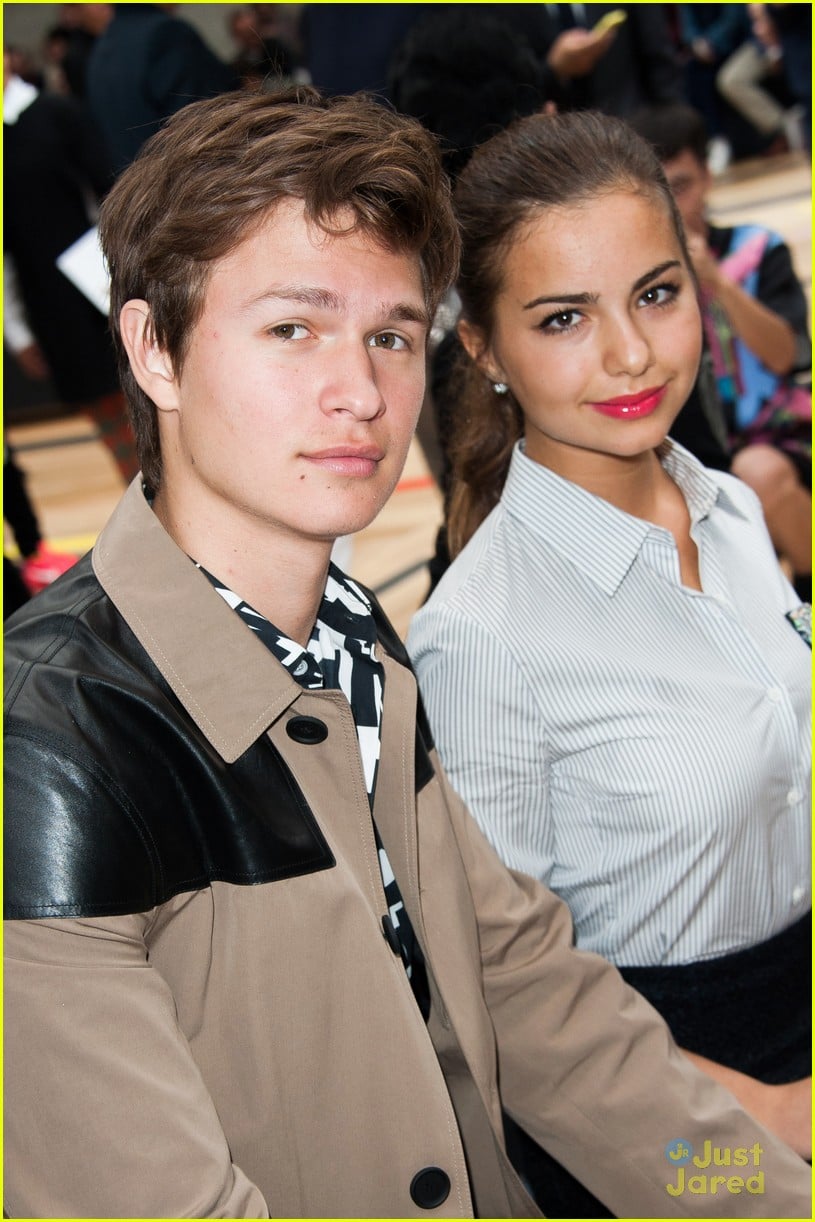 Ansel Elgort & Girlfriend Violetta Komyshan Hit the Dior Show in Paris