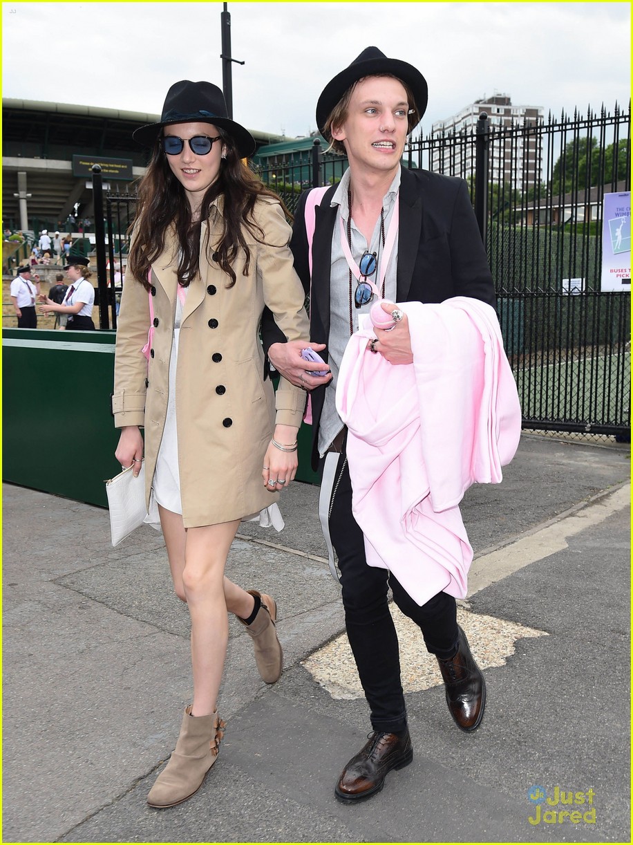 Full Sized Photo of pixie lott jamie campbell bower evian wimbledon