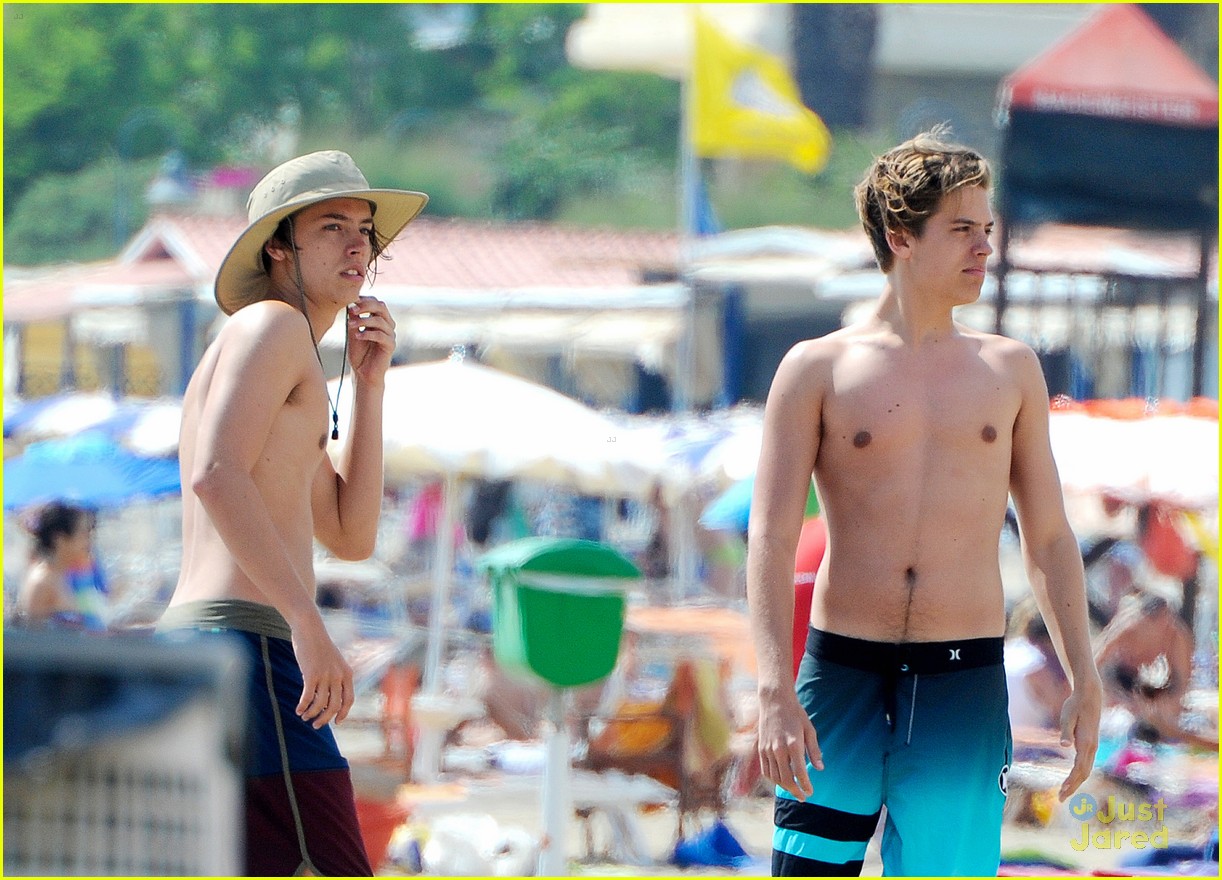 Cole & Dylan Sprouse Hit The Beach During Italian Vacation cole dylan s...
