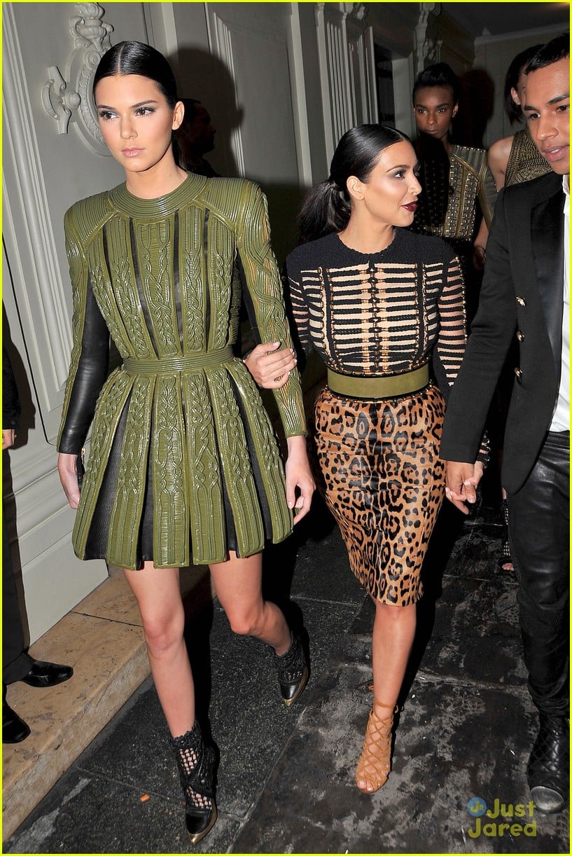 Kendall Jenner Lets Her Sister Kim Kardashian Join the Balmain Army ...