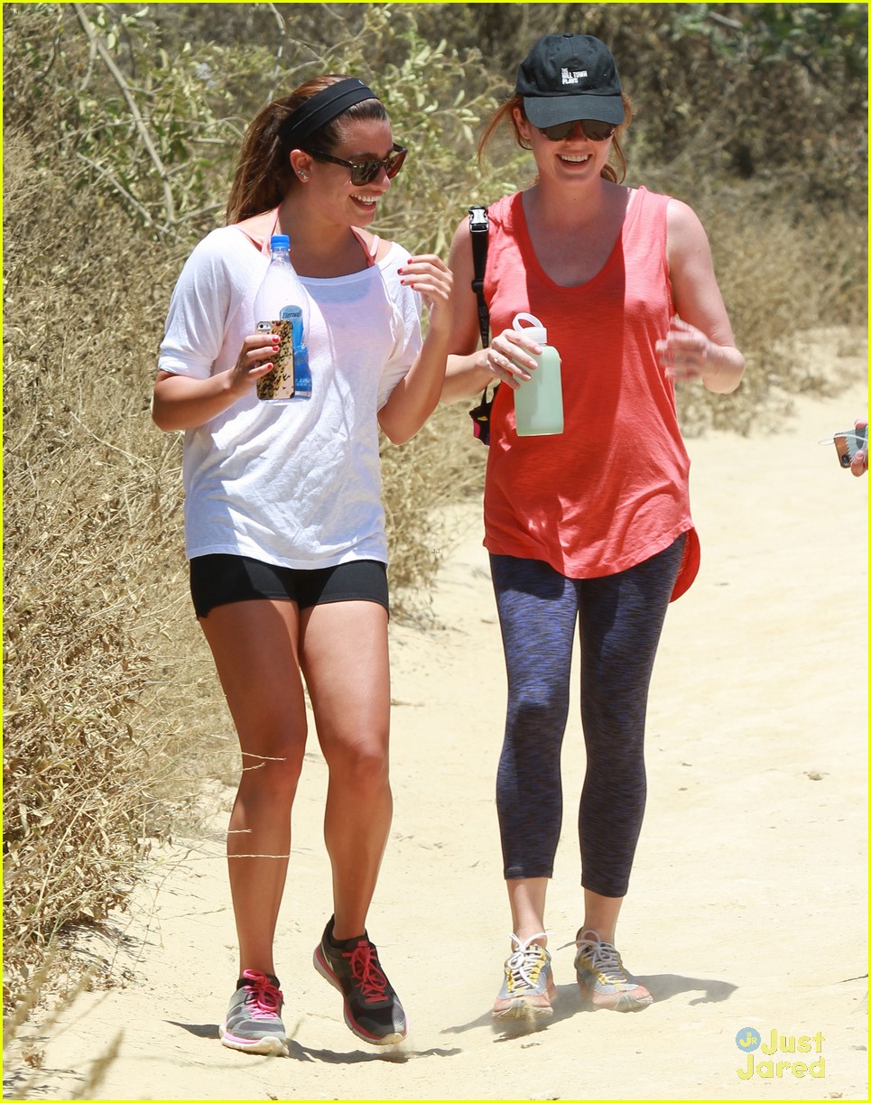 Full Sized Photo of lea michele hiking boyfriend matthew paetz uses her