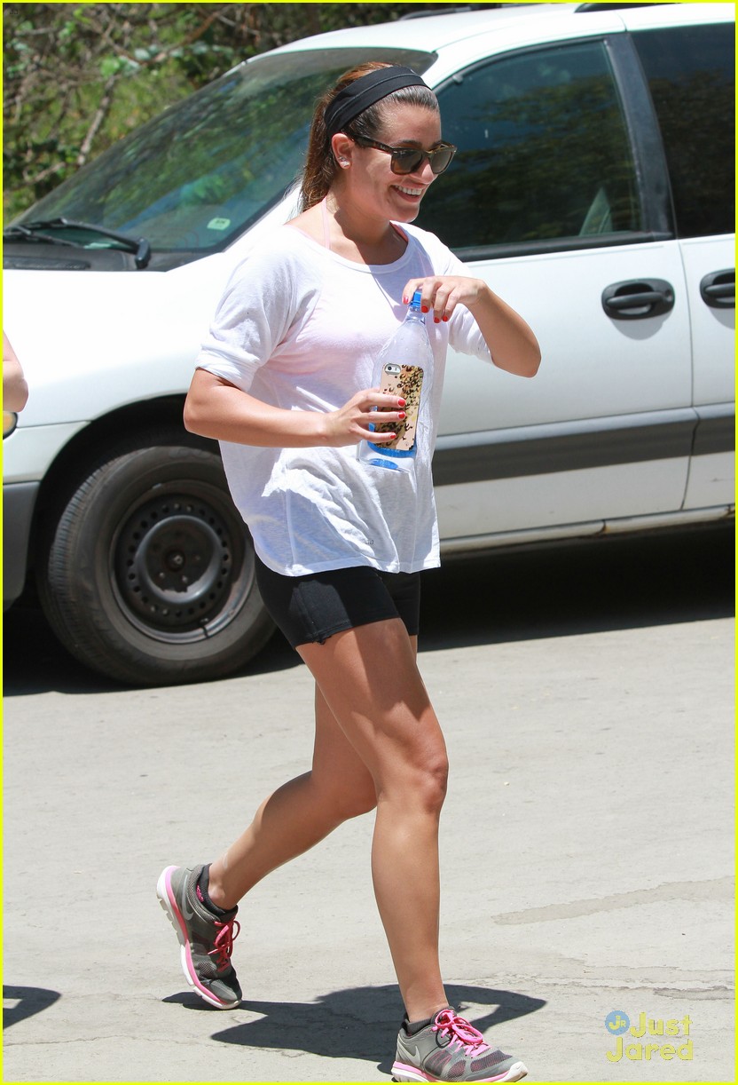 Full Sized Photo of lea michele hiking boyfriend matthew paetz uses her