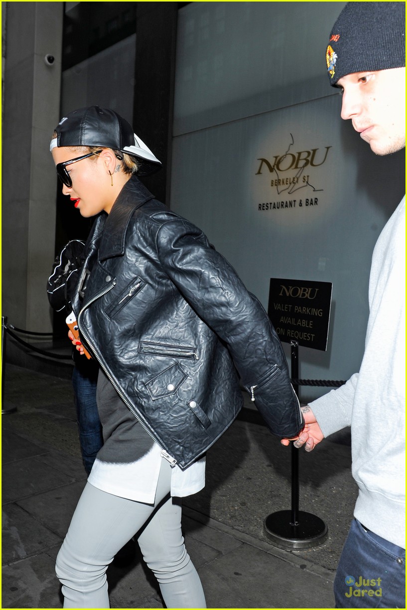 Full Sized Photo of rita ora steps out with mystery man at nobu 04