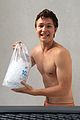 ansel elgort shirtless wet for ice bucket challenge 01