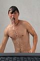 ansel elgort shirtless wet for ice bucket challenge 10