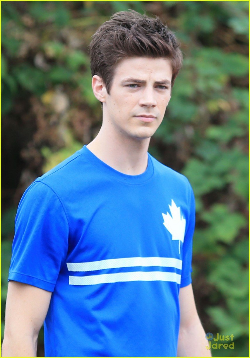 Grant Gustin Suits Up And Strips Down For The Flash Filming In