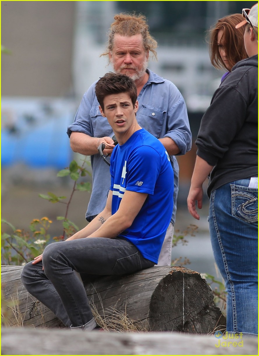 Grant Gustin Suits Up And Strips Down For The Flash Filming In