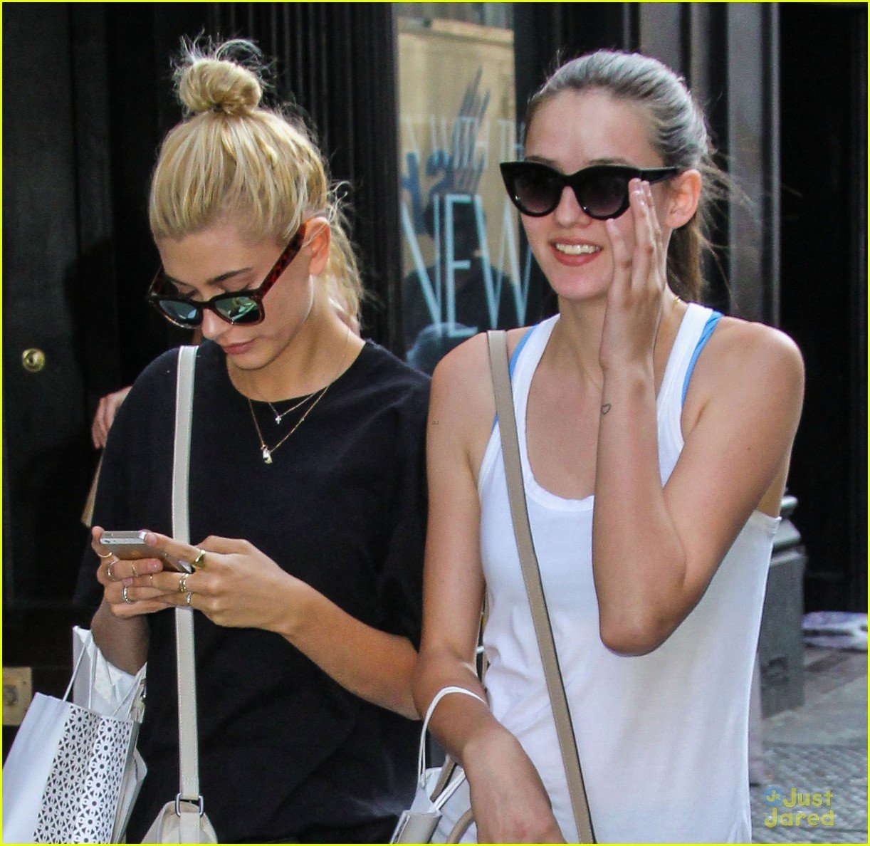 Hailey Baldwin Hits Topshop with Sister Alaia Before Spending Late ...