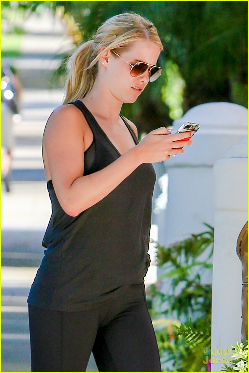 Full Sized Photo of claire holt hits gym after mexico getaway 02