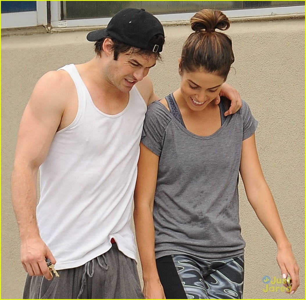 Ian Somerhalder And Nikki Reed Pack On The Post Gym Pda Photo 721069