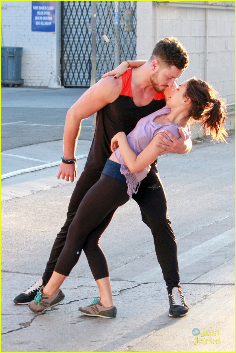 Full Sized Photo Of Janel Parrish Val Chmerkovskiy Show Off Moves Dwts Practice 07 Janel