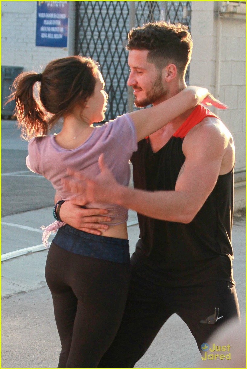 Janel Parrish And Val Chmerkovskiy Show Off Dwts Moves Photo 716622 Photo Gallery Just