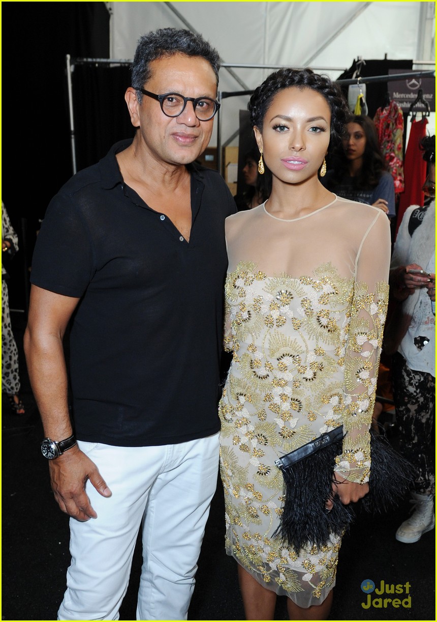 Kat Graham Attends Badgley Mischka, Naeem Khan, & Pamella Roland Shows