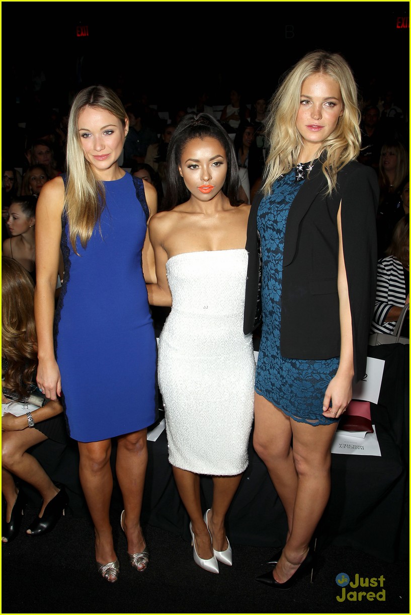 Kat Graham Attends Badgley Mischka, Naeem Khan, & Pamella Roland Shows