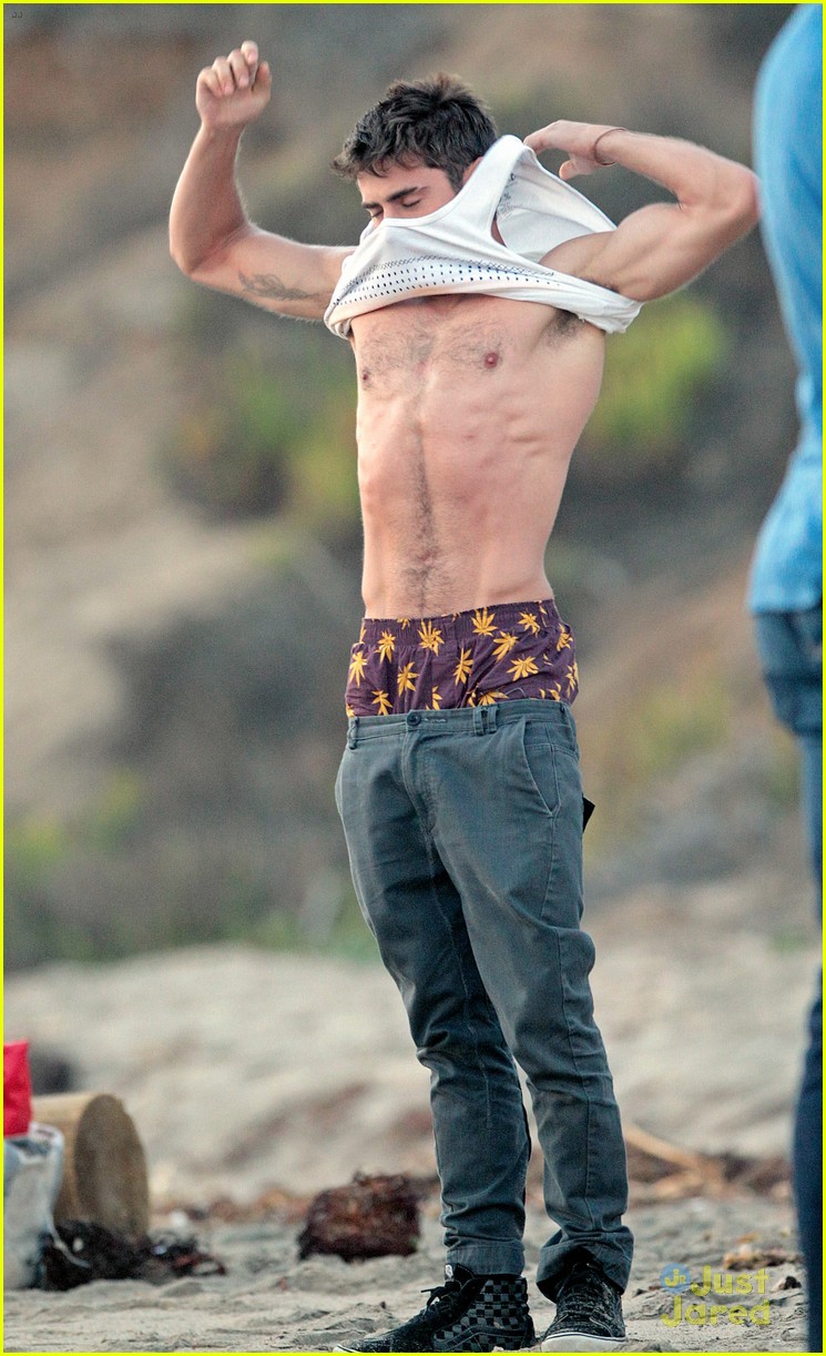 Zac Efron & Director Max Joseph Hang Out Shirtless on the Beach for 'We
