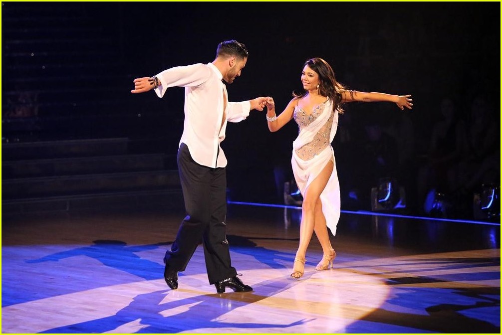 Janel Parrish And Val Chmerkovskiy Bring The Romance With Dwts Rumba