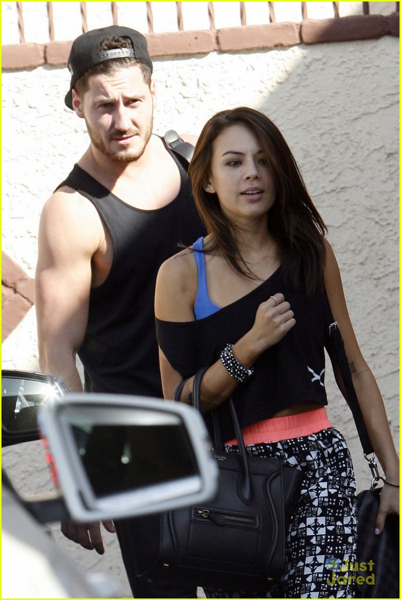 Janel Parrish Films Val Chmerkovskiy S Chest Waxing Watch It Here Photo 732414 Photo