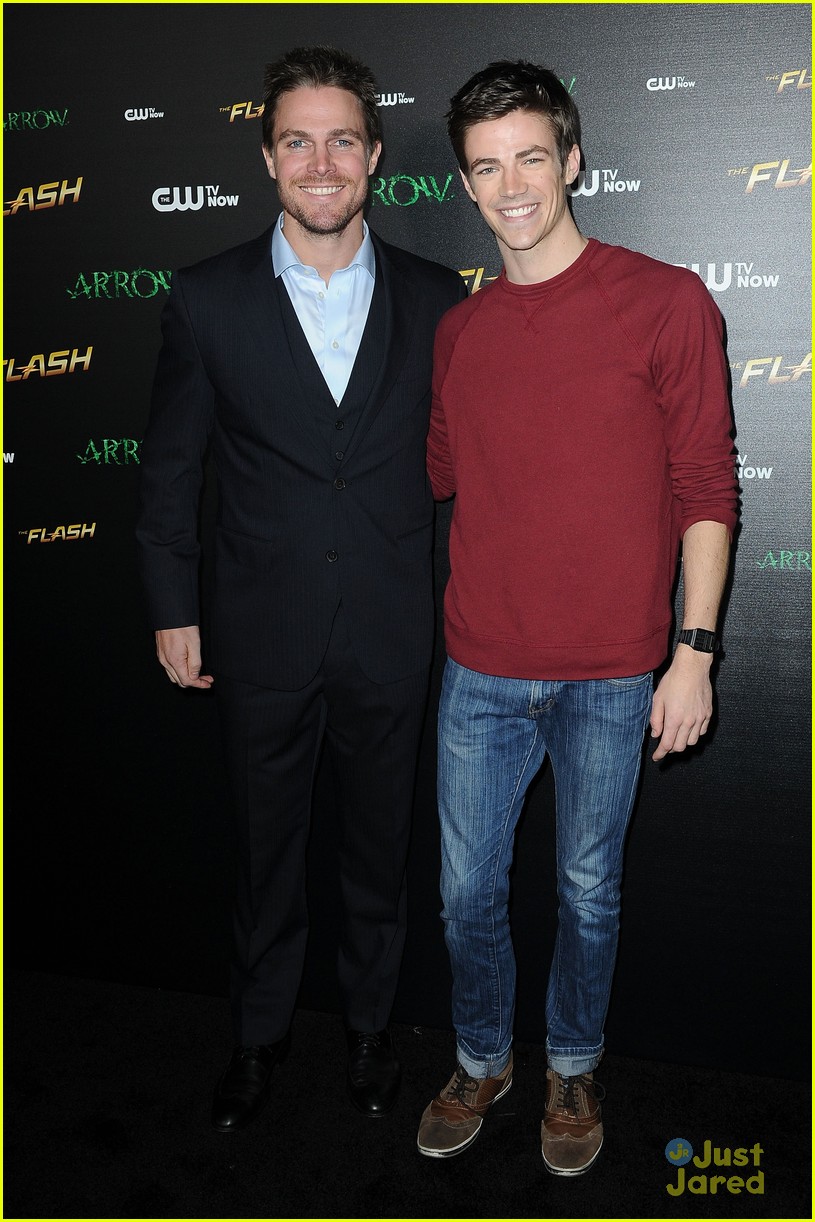 Full Sized Photo of stephen robbie amell flash arrow cast screening 11 ...