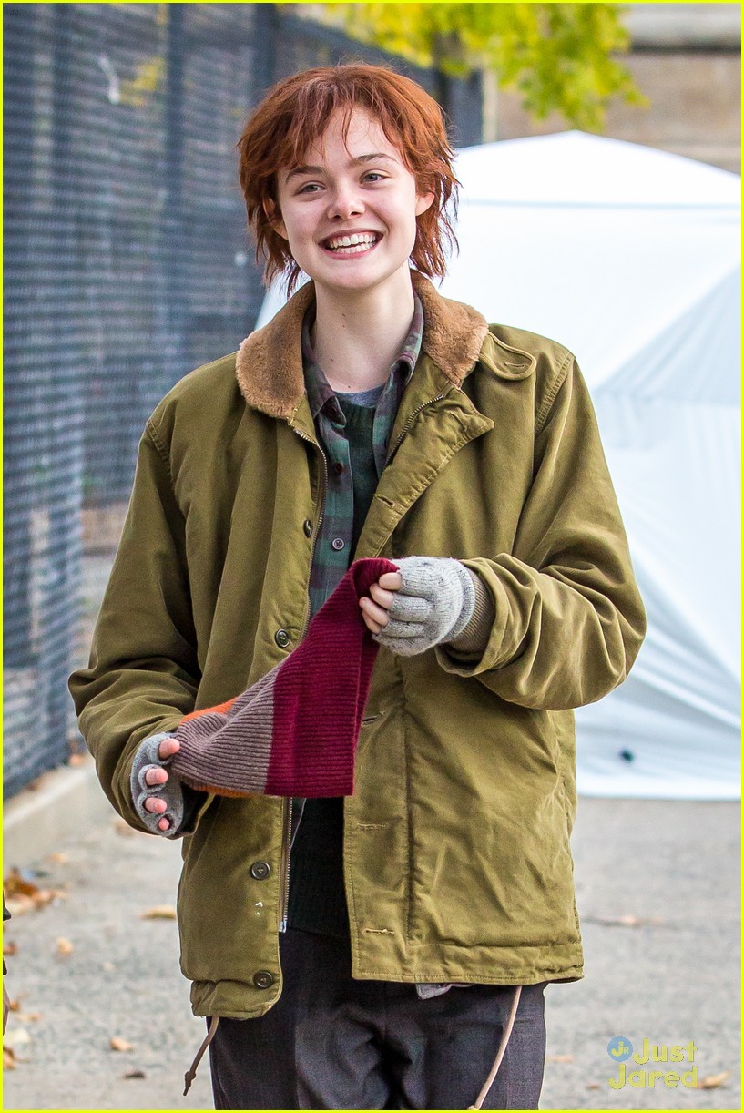 Elle Fanning Is All About the Flannel on 'Three Generations' Set