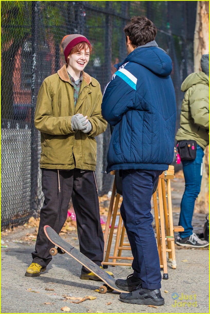 Elle Fanning Is All About the Flannel on 'Three Generations' Set