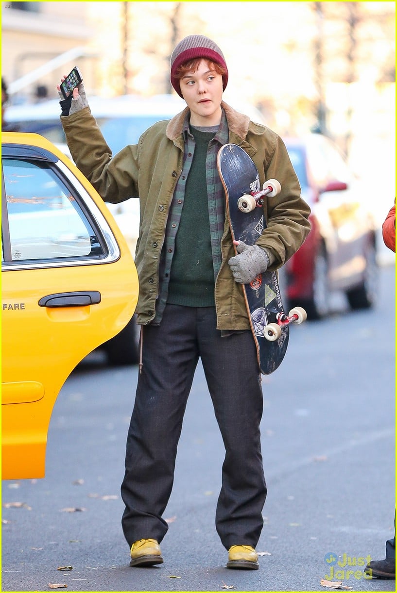 Full Sized Photo of elle fanning skateboarding for three generations 07