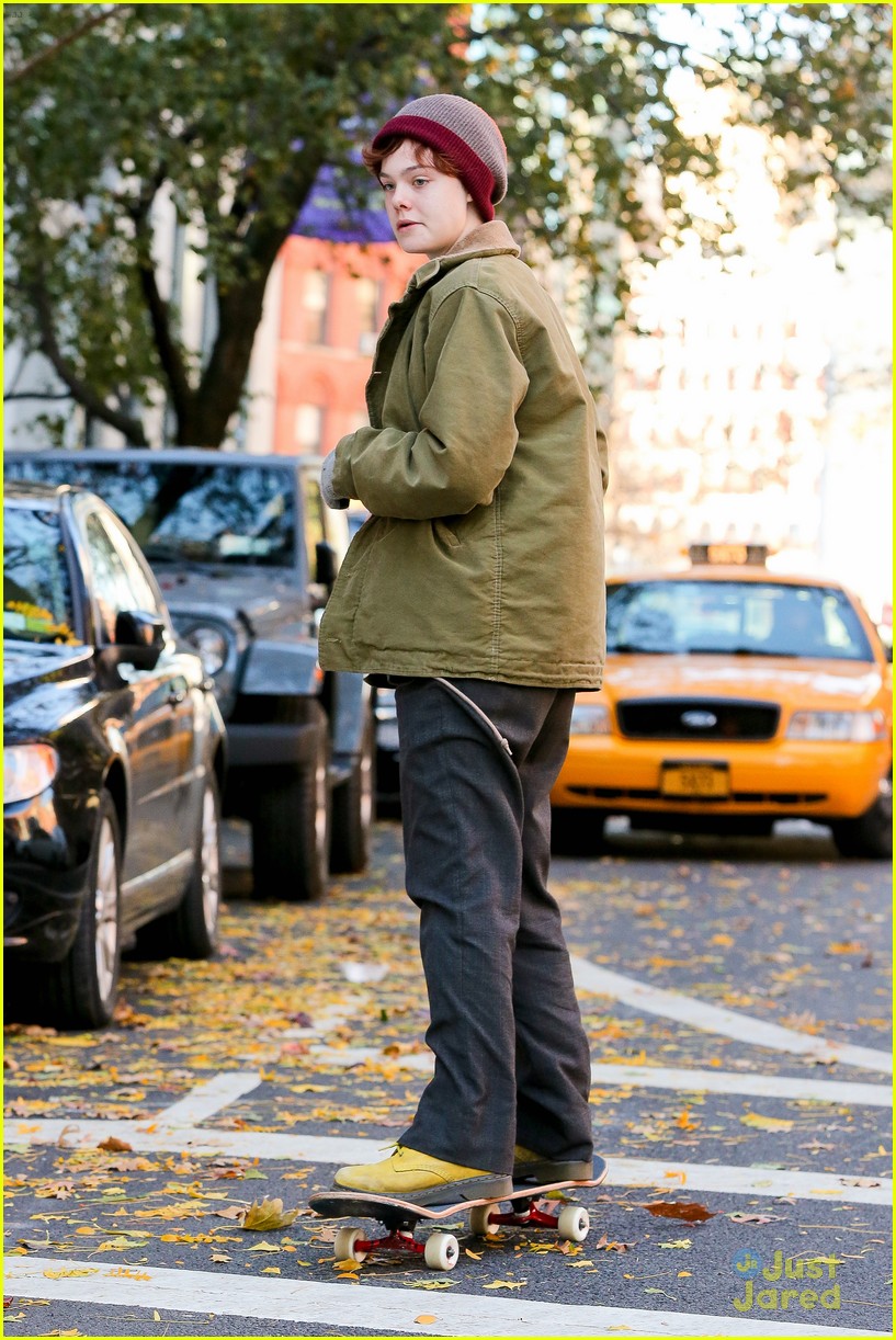 Full Sized Photo of elle fanning skateboarding for three generations 11