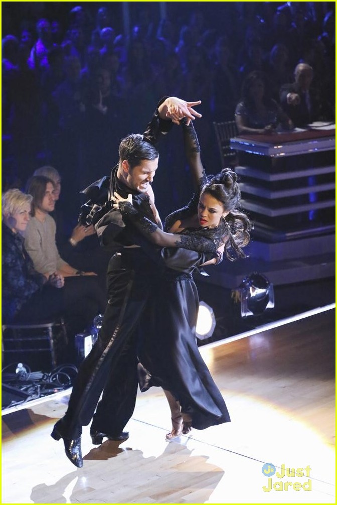 Janel Parrish And Val Chmerkovskiy Continue To Get Close On Dwts See