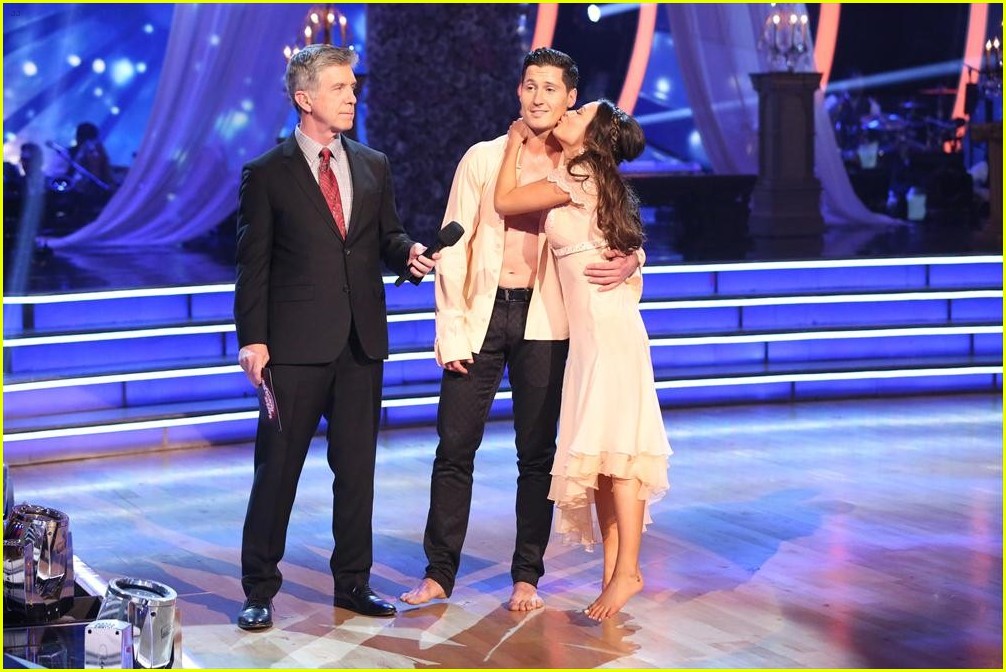 Janel Parrish And Val Chmerkovskiy Nearly Kiss During Perfect Dwts